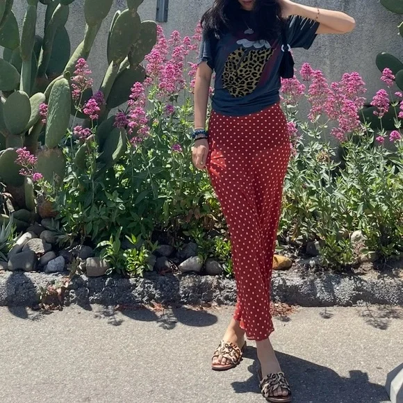 NWT Réalisation Par The Esmé Rouge Spot 100% Silk Slip Dress Size S - Picture 10 of 15